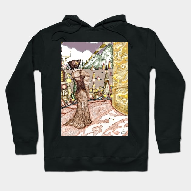 Planet XYZ : Colour version [Pen Drawn Fantasy Figure Illustration] Hoodie by grantwilson